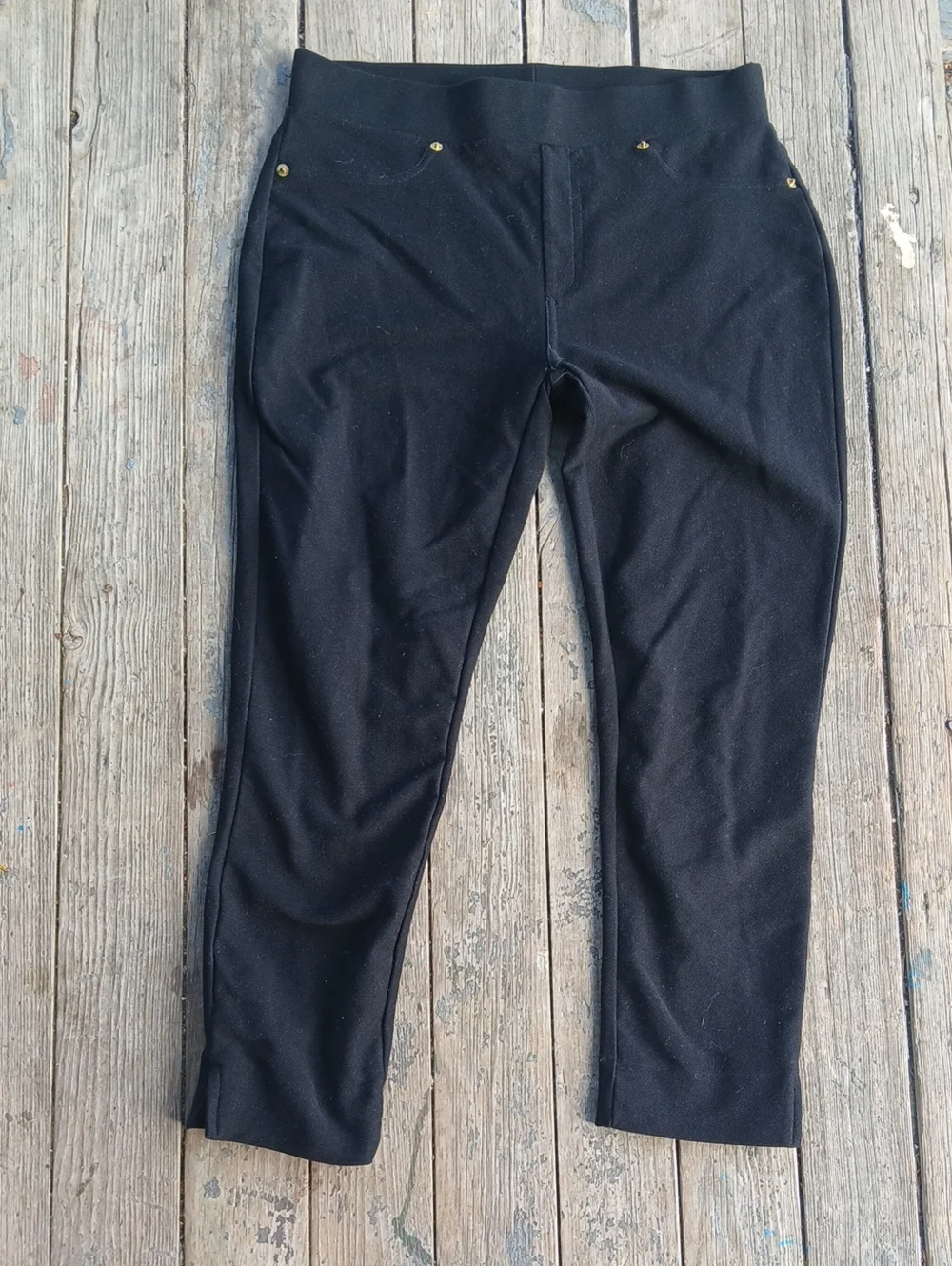 Michael Kors Black Ponte Stretch Pull-On Pants Leggings Size Medium